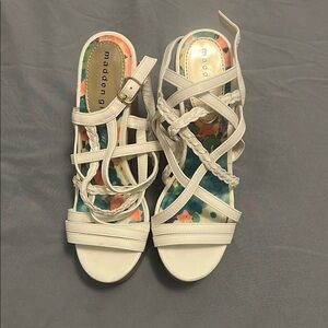 Madden Girl Braided White Sandals